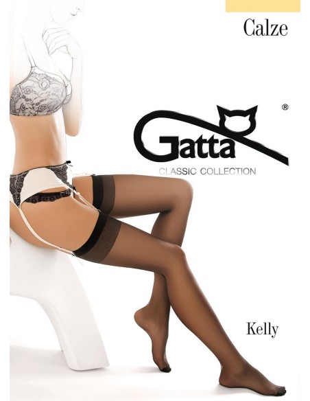 Stockings to belt wielopak Gatta Kelly Stretch 15 den 2 pary