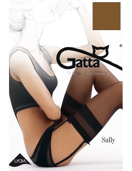 Pończochy do paska półmat lycra Gatta Sally 15 den