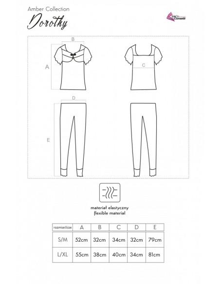 Dorothy piżama damska czarna, Livia Corsetti lc 90320 