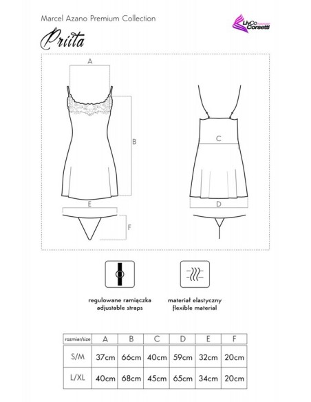 Priita t-shirt night with thongs, Livia Corsetti lc 90377