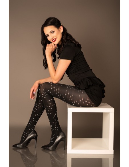 Erriona rAjstopy wzorzyste 80 den czarne, Livia Corsetti 