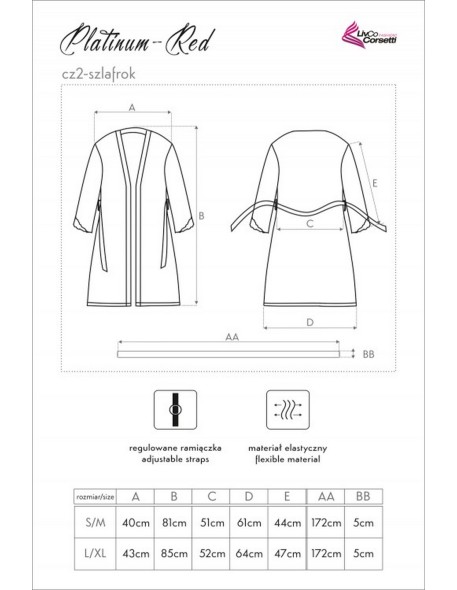 Platinum-red set t-shirt + bathrobe + briefs,...