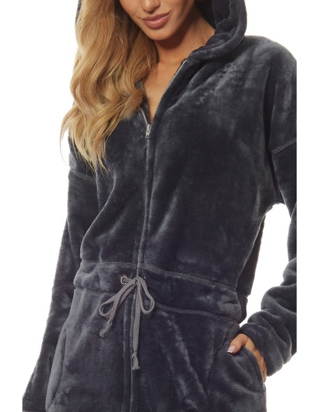 Szlafrok damski ciepły krótki na zamek L&L...