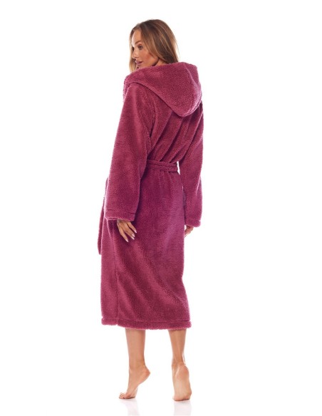 Bathrobe ladies' ciepły long with hood L&L Brandi 2205