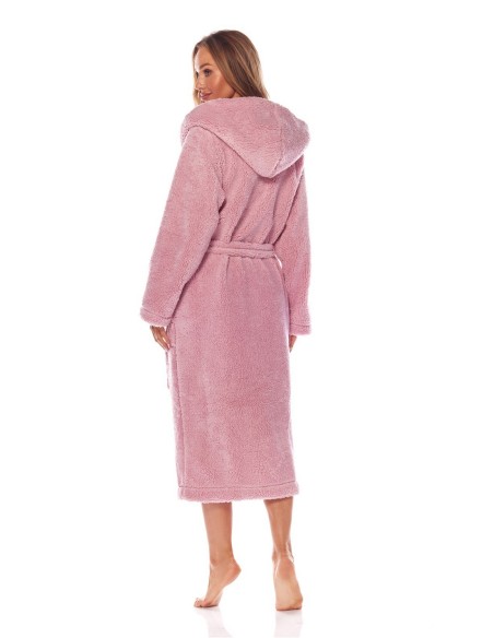 Bathrobe ladies' ciepły long with hood L&L Brandi 2205