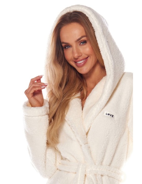Bathrobe ladies' ciepły short with hood L&L...