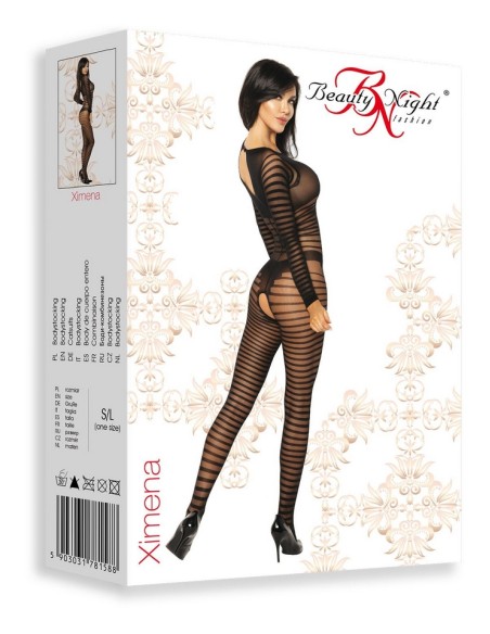 Bodystocking women's black Ximena Beauty Night Fashion