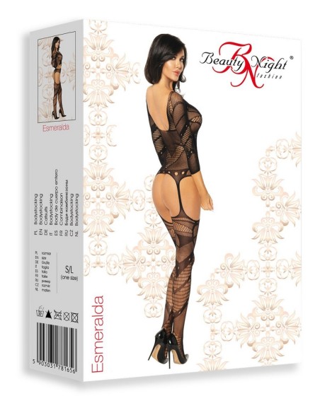 Bodystocking czarne Esmeralda Beauty Night Fashion