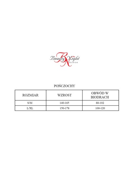 Pończochy do pasa czarne Romance Beauty Night Fashion