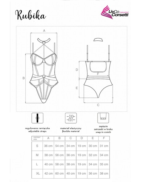 Rubika body black/czarne z chokerem livco...