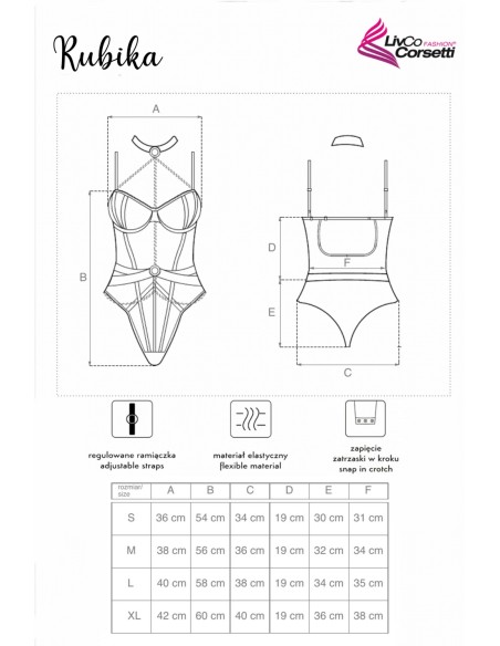 Rubika body black/czarne with chokerem livco corsetti fashion Livia Corsetti