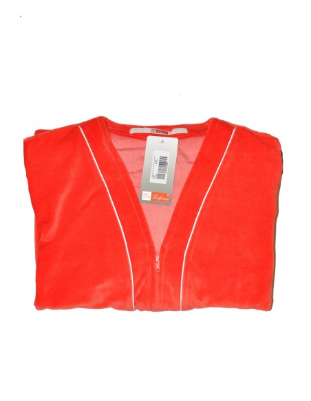 Welur szlafrok damski zamek 4xl-5xl, De Lafense 352